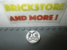 Lego - 1x Tile Round 2x2 Large Eyes Scowl Sharp Teeth Nixel Pattern 14769pb006