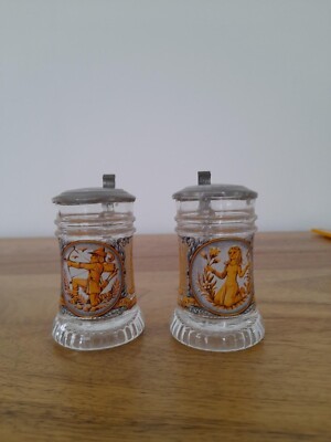 Unbenutztes Miniatur Glas Steins Sternzeichen Jungfrau & Schütze - seit 70er Jahren gelagert
