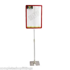 NEW ADJUSTABLE HEIGHT CUSTOM FLOOR DISPLAY STAND SIGN HOLDER POSTER FRAME A4 