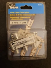 Ideal 3-Way High Performance Coax TV Digital Cable Splitter 85-133 5MHz to 1 GHz