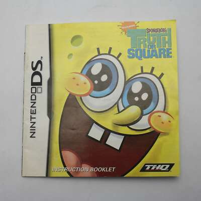 NDS Spongebob Truth or Square Spielanleitung / Handbuch / Manual EN NUR ANLEITUN