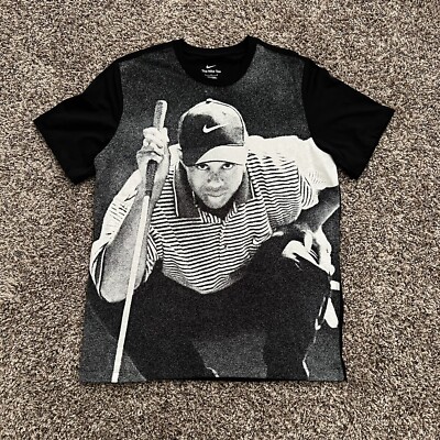 Nike Golf Tiger Woods Poster T-Shirt Black DQ8129-010 Men Size
