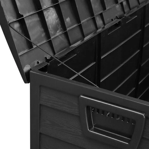 Outdoor Garden Plastic Storage Deck Box Chest Tools Cushions Toys Lockable Seat - Picture 8 of 10