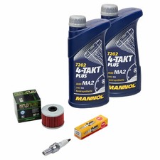 Inspektionspaket Öl 2L für Kawasaki BN 125 Eliminator  98-07 Ölfilter+Zündkerze