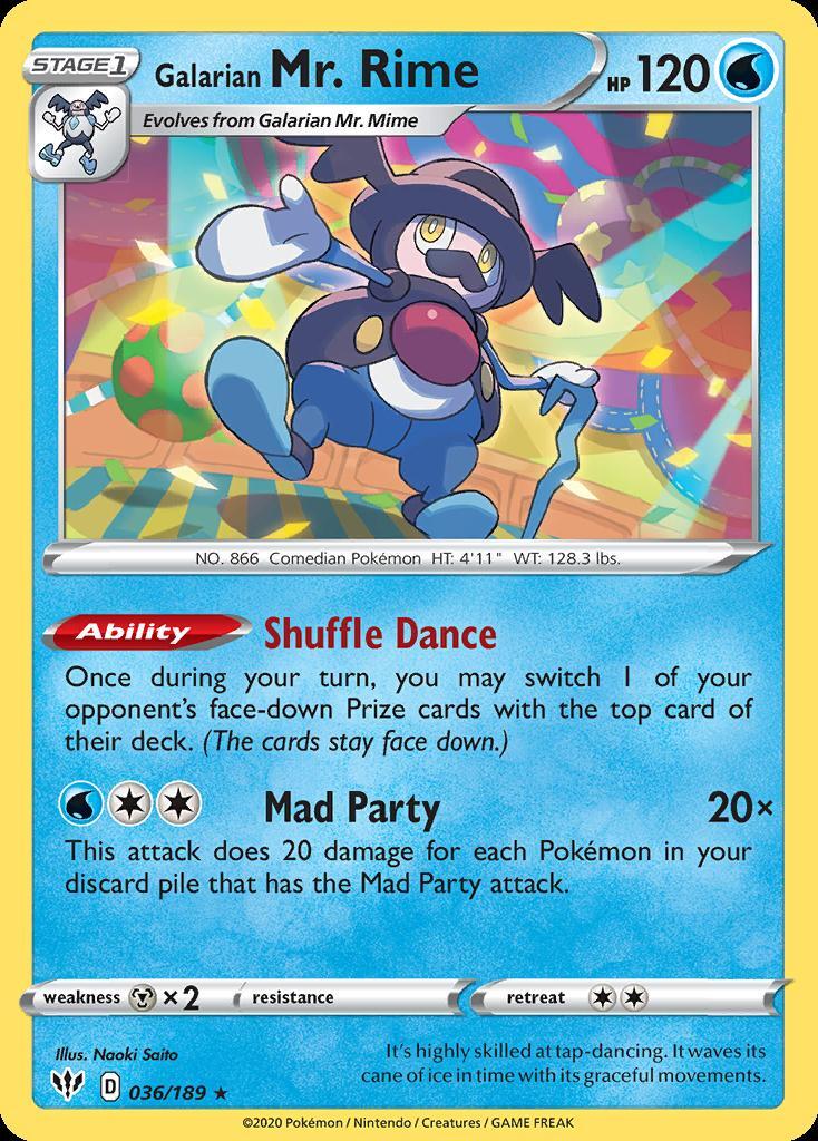 Pokemon Darkness Ablaze Galarian Mr. Rime #36 Pokemon Darkness Ablaze Galarian Mr. Rime #36