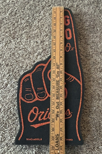 Baltimore Orioles "Go O's" schwarz/orange MLB Fan Gewinnspiel Schaumstoff Hand # 1 Finger - Bild 3 von 3