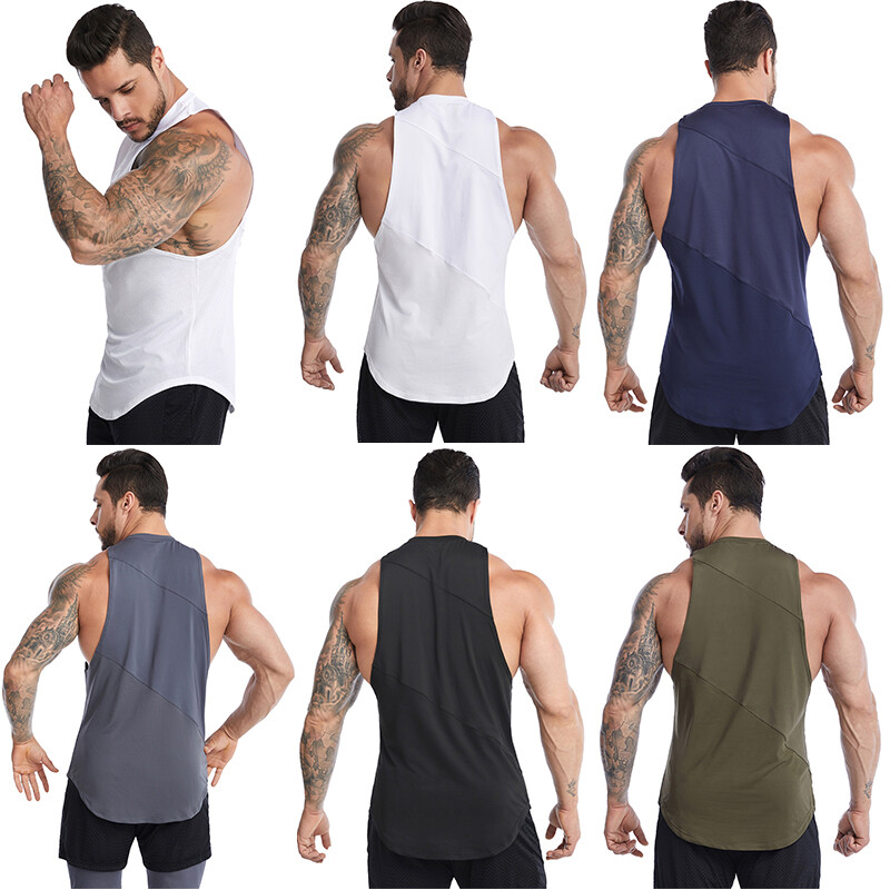 Men's Gym Workout Tank Tops Muscle Tee Bodybuilding Sleeveless T-Shirts
