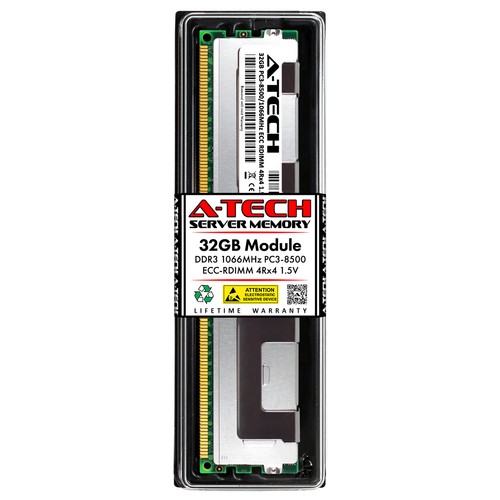 32GB 4Rx4 PC3-8500R HP ProLiant BL620c G7 BL680c G7 DL380 G7 DL385 G7 Memory RAM - 第 1/3 張圖片