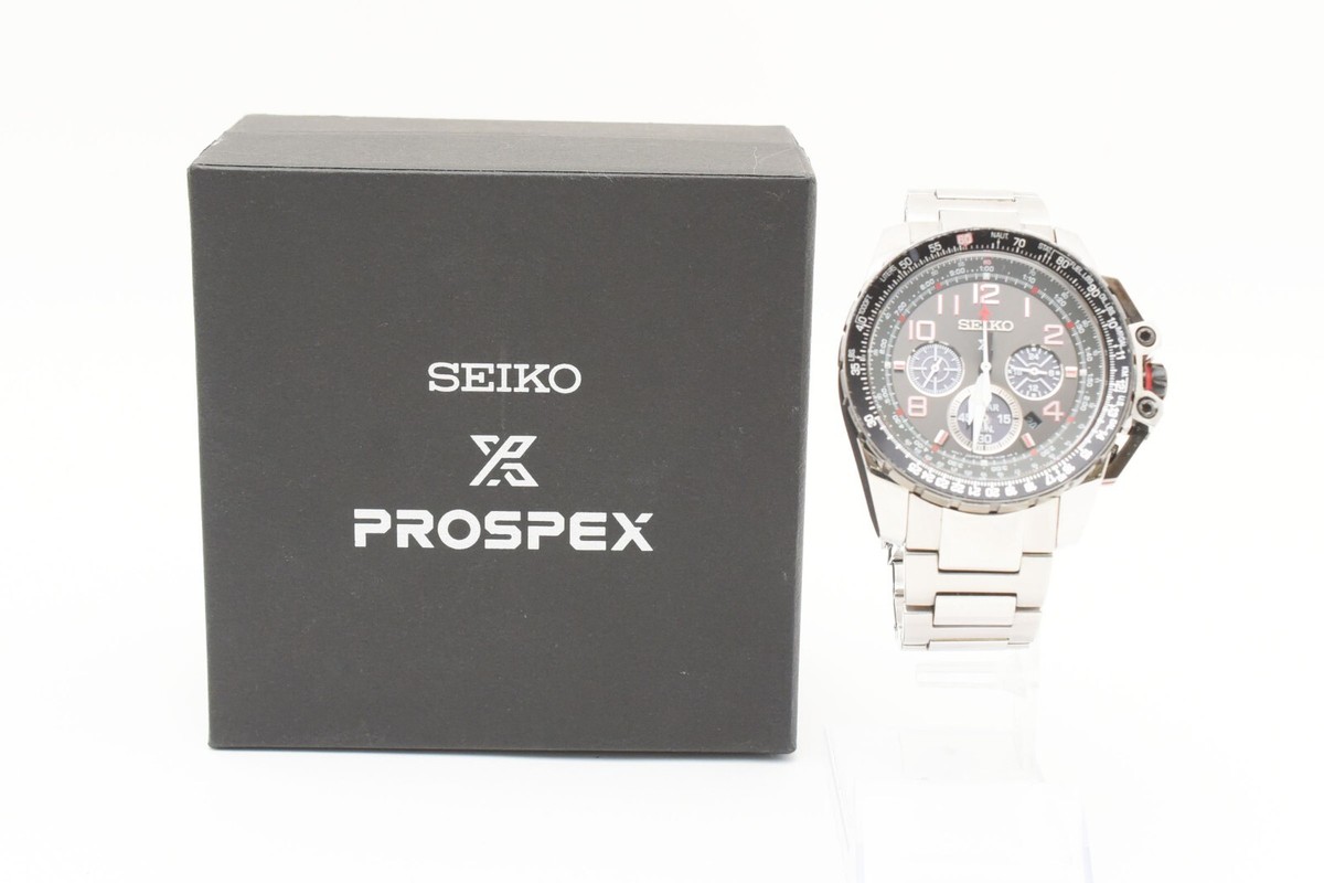 Seiko Prospex V175-0CL0 Aviation Solar Chronograph Mens Flight