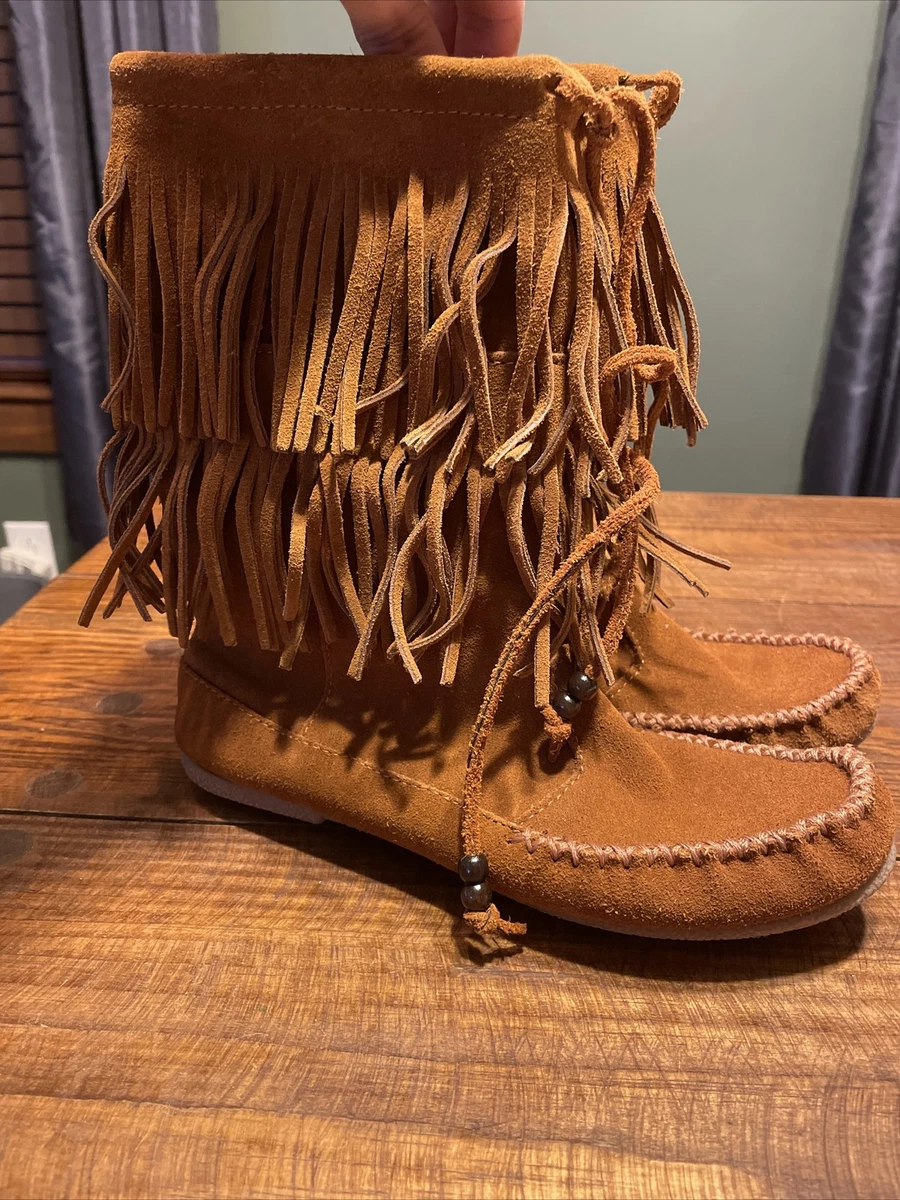 Brown top boho boots