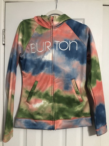 Burton WB Peak Hoodie Full Zip Pockets Women’s Medium Skiing Outdoor Snow