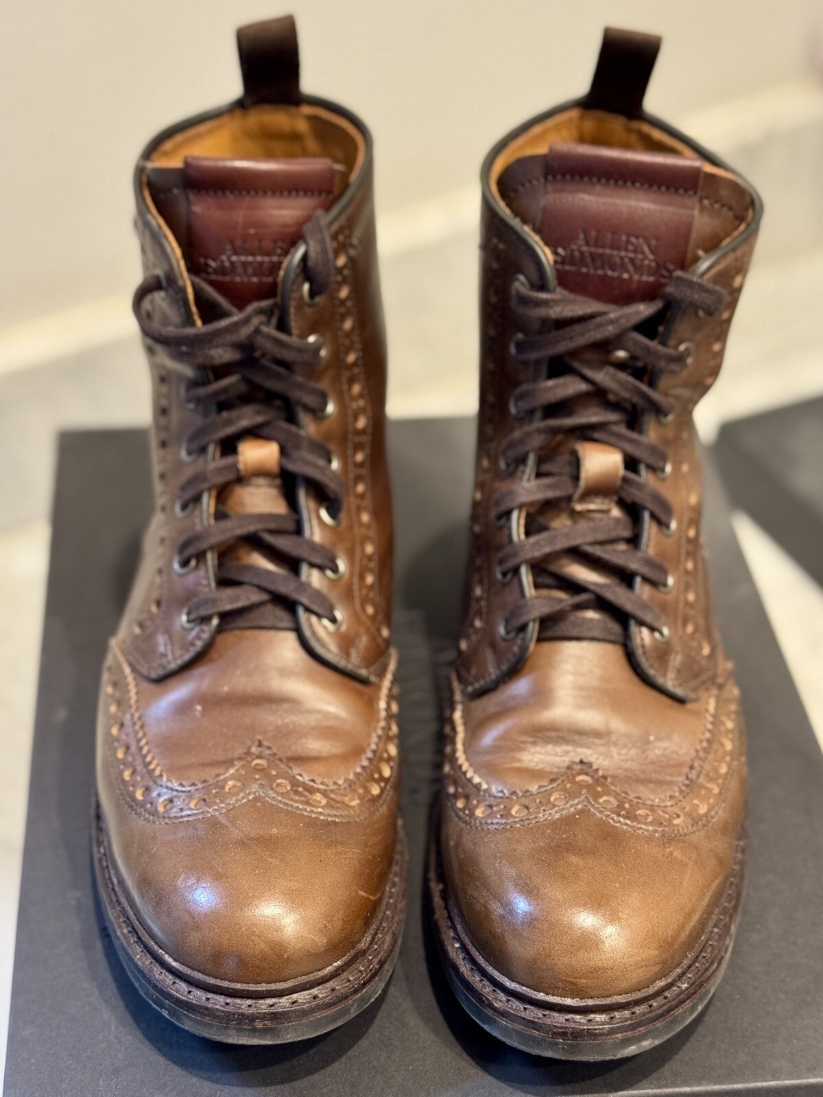 Allen Edmonds Dalton Boots Walnut Brown Weather proof Men's Size D - Main Image