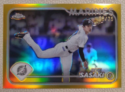 ROKI SASAKI 2024 Topps Chrome NPB Baseball Gold Refractor /75