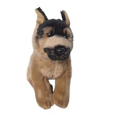 Vintage Toys R Us German Shepard Brown Dog Plush Stuffed Animal Realistic 10"