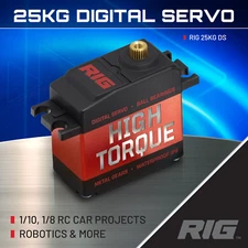 RIG 25KG (347 oz/in) Ultra High Torque Digital Waterproof Servo with Metal Gears