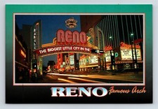 Postcard NV Reno Nevada View of Arch City Street View Casinos AJ2