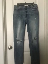 Kan Can  Womens Distressed Stretch Jeans  Medium Wash Size 11/29 Great Condition