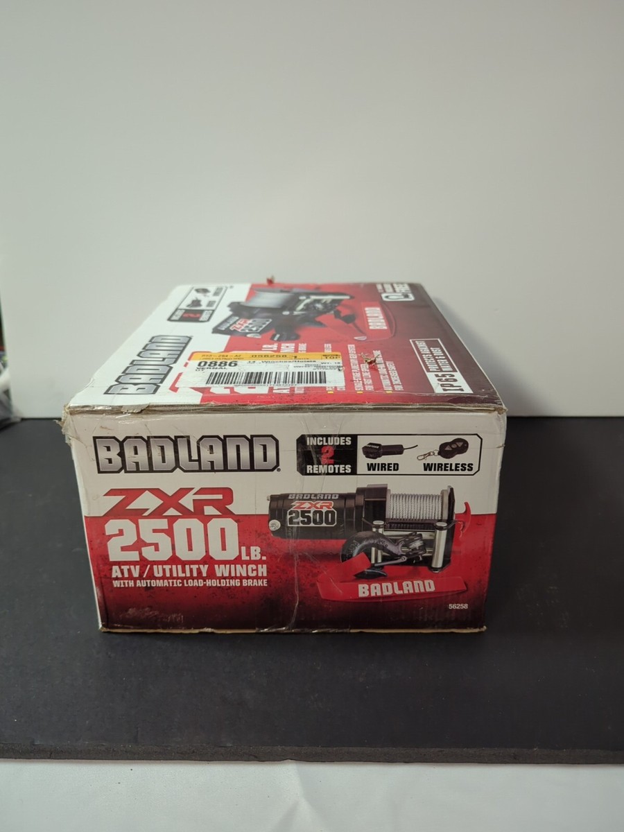 New BADLAND ZXR 2500 lb. ATV/Utility Winch w/Wire Rope & Wireless