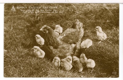 EASTER GREETINGS - 1925 - with a Rhyme Nive Postcard