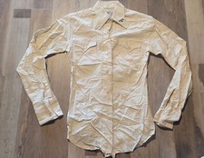 Vintage 70s H BAR C Button Up WESTERN SHIRT Long Tail 30 Small Medium S M NWOT