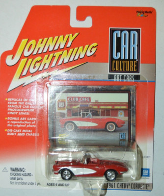 Johnny Lightning Car Culture Art Cars 1961 Chevy Corvette Red