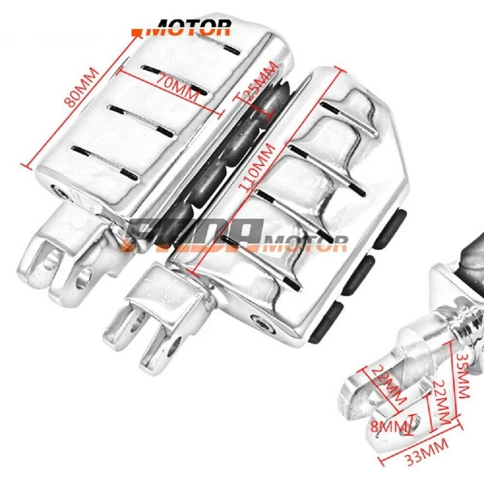 Reposapiés delanteros para Yamaha Vmax VMX1200 Virage XV750 XV1100 85-08 098 Foto 3 de 4