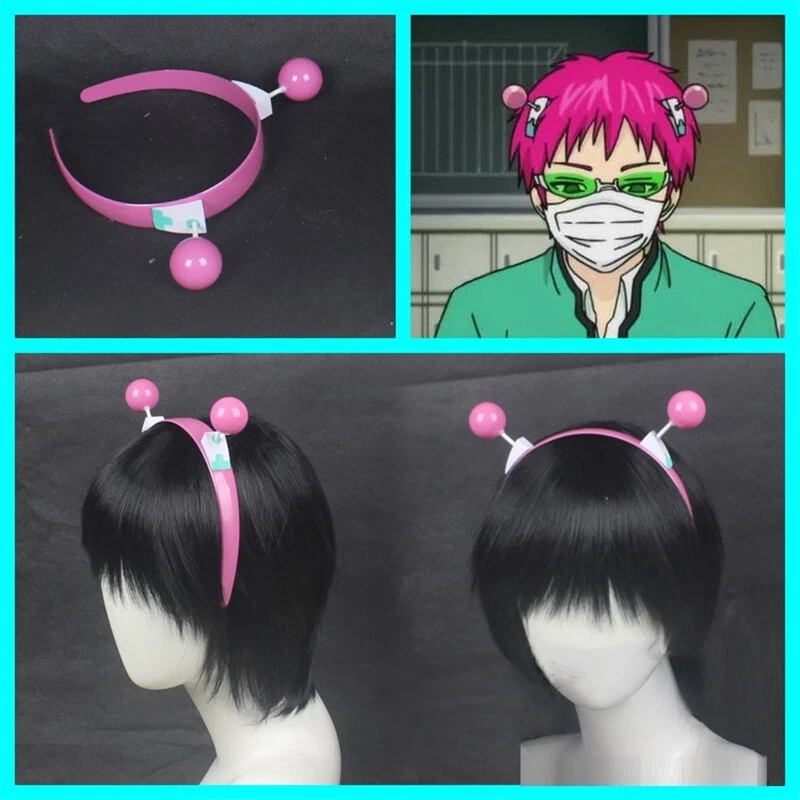 Anime The Disastrous Life of Saiki Kusuo Hairpin Hairband Adereços Headwear Cosplay - Imagem 2 de 4