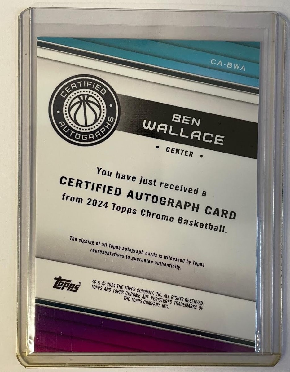 その他 UD Ben Wallace auto card 24 Topps Motif Legends OfThe Court Dual Auto Rip Hamilton