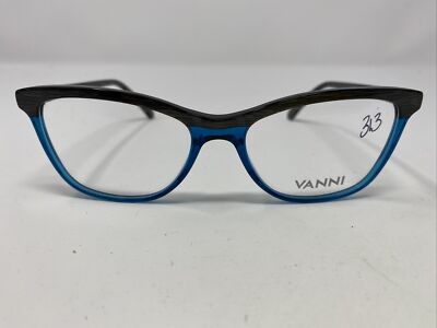 Vanni Italy C1274 A919 52-17-140 Black/Blue Full Rim Eyeglasses Frame Y608