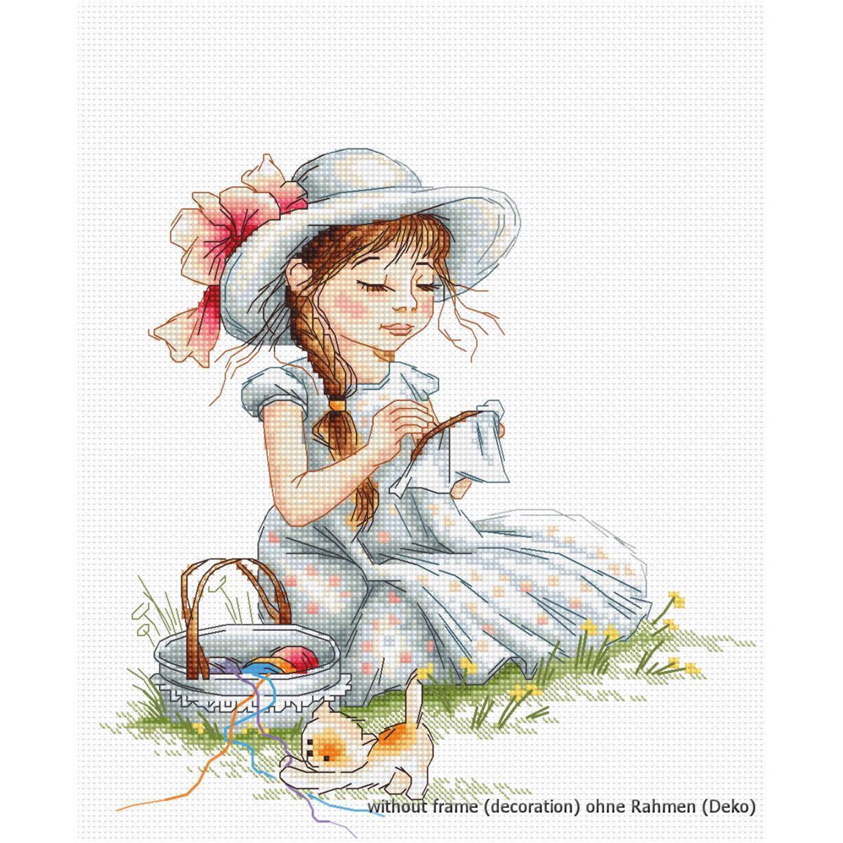 Luca-S counted Cross Stitch kit ""Embroidery"", 19x20cm, DIY