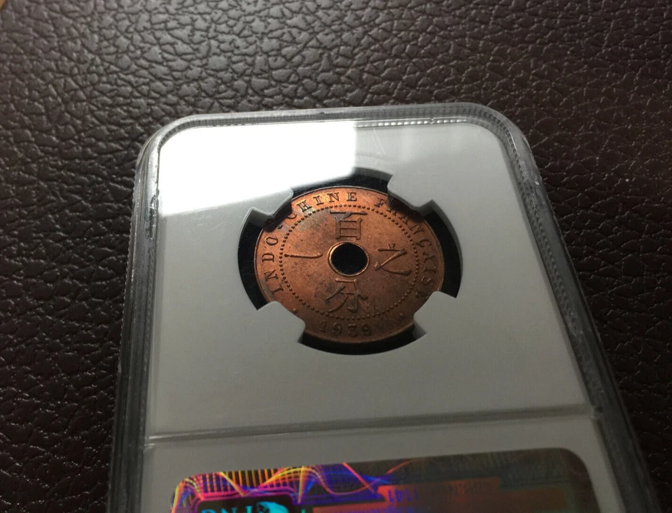1939 FRENCH INDO CHINA 1 Cent NGC MS 64 Red COIN WITH UNIQUE COLOR TONING 百分之一 - Image 3 of 4