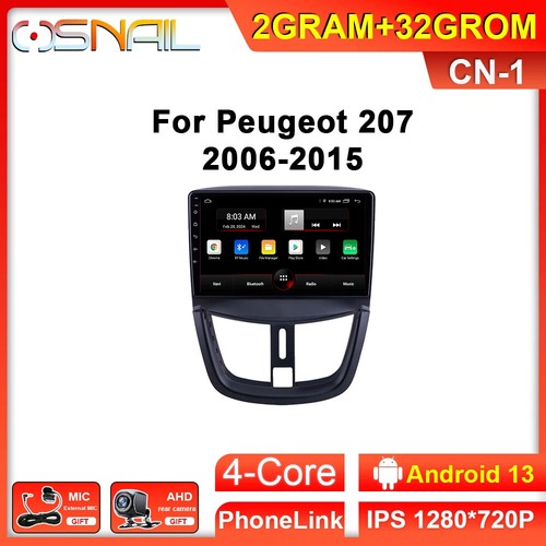 Android Auto 4G CarPlay GPS per Peugeot 207 207CC 2006-2015 Radio Multimediale - Foto 29 di 32