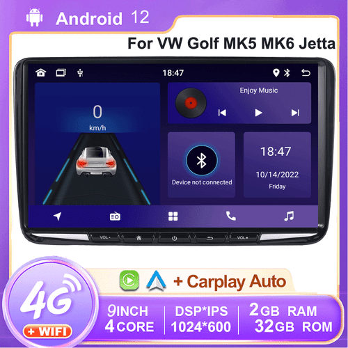  Autoradio für VW GOLF 5 6 Touran Polo Passat B6 Carplay DAB+ GPS NAV +WIFI BT - Bild 1 von 13
