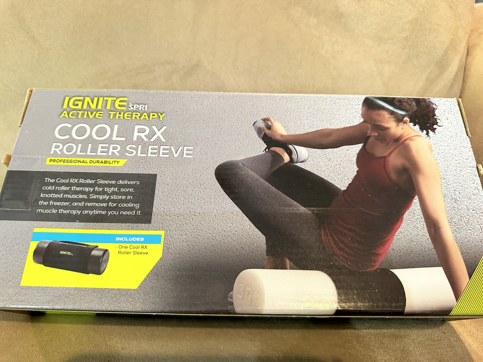 SPRI Ignite Active Therapy Cool RX Roller Sleeve Black As Pictured