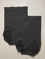 Lot of 2 Spanx Women's Sz M Higher Power Panties High-Waisted Shaper Brief Black