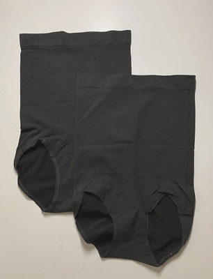 Lot of 2 Spanx Women's Sz M Higher Power Panties High-Waisted Shaper Brief Black