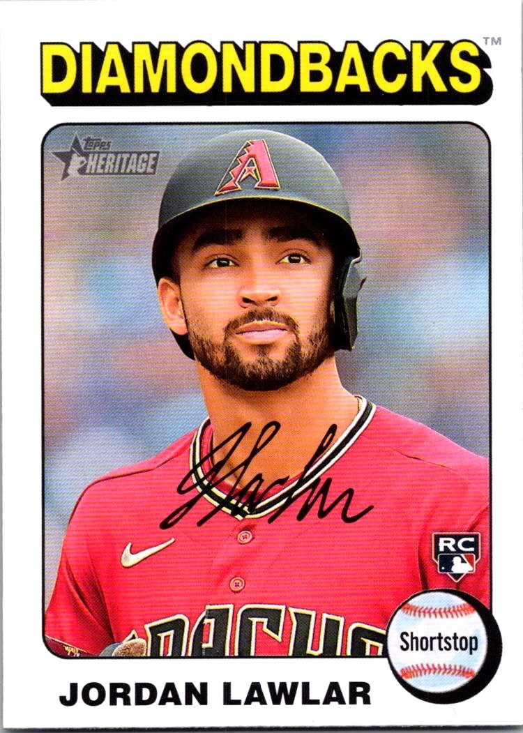 2024 Topps Heritage Jordan Lawlar #429 White Border Arizona Diamondbacks