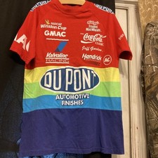 Vintage Jeff Gordon Dupont Automotive Finishes NASCAR Size M AOP USA Made