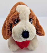 Russ Hush Puppies Hound Puppy Dog Brown Cream Bean Plush Stuffed Animal 5" Long