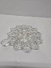 Vintage Federal Glass PETAL Clear Candle Holder Lamp Base