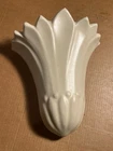 Vintage 1930’s US Art Pottery Wall Sconce Floral  Matte White Haeger