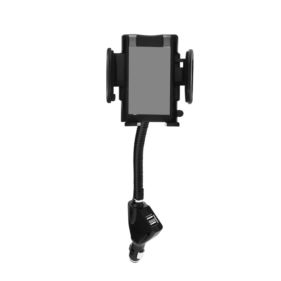 Avizar Support Voiture Allume-cigare avec 2 ports de sortie USB Bras flexible - Photo 2/4