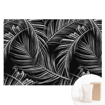 Large Non-Woven Wall Mural Roll Home Decor Palm Leaf Motif, Modern Style