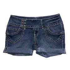 SO Embroidered Denim Button Shorts Size 5