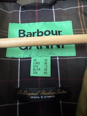 Barbour x Ganni Burghley Waxed Coat Size US 6 | eBay