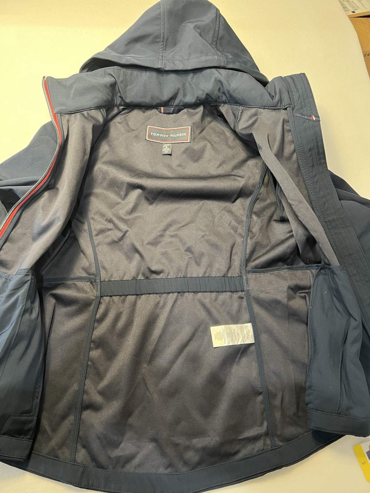 Tommy Hilfiger Women's Windbreaker Hooded Jacket Navy Size Small NWTs thumbnail 6