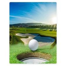 Blankets Sofa Bed Throw Lightweight Cozy Plush Golf Course Sky 60x80 Inch