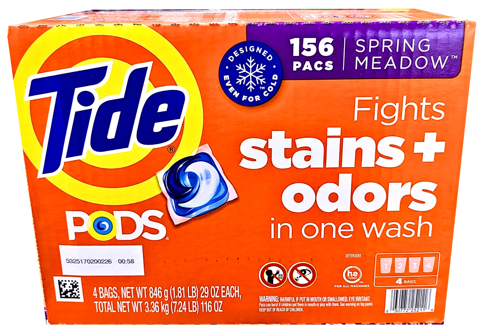 Tide Pods Laundry Detergent Pacs Spring Meadow 156 Count
Opens in a new window or tab