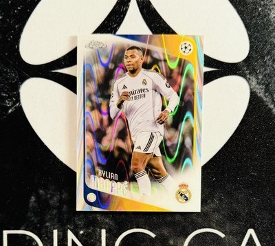 2025-26 Topps UCC Chrome - Kylian Mbappe B&W Ray Wave Refractor #112 Real Madrid