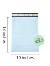 10 x 13 White Poly Mailers Recycled Self Seal Shipping Mailing Envelopes 2.5 Mil